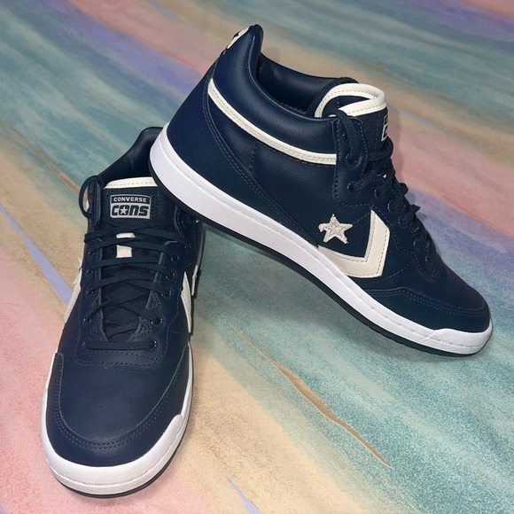 CONVERSE FASTBREAK PRO MID navy blue white men’s 8 / women’s 9.5 - Picture 4 of 10